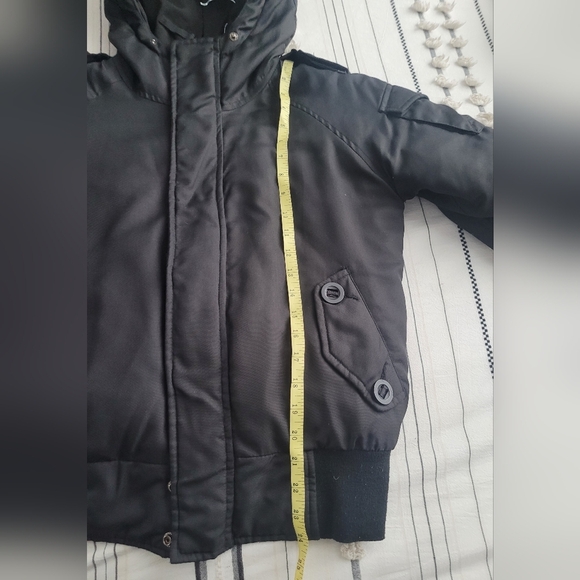 Urban Behaviour Winter Bomber Puffer Black Jacket S: Medium - Picture 9 of 10